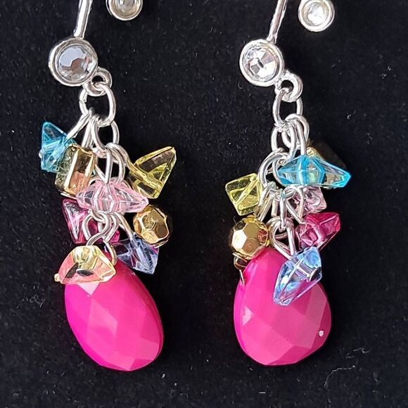 Ladies Moon Color statement earrings - Picture 3 of 5